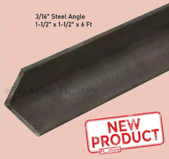 Steel Angle Iron 3/16″ x 1-1/2″ x 1-1/2 in x 6 Feet Hot Rolled Steel Stock Mill