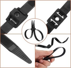 10-100pcs Heavy Duty Tactical Handcuff Zip Ties 13x500mm Black Nylon Dbl Locking