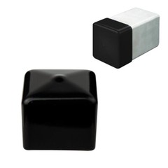 Vinyl Rubber Flexible Square Tube Tubing Pipe End Cover Cap – Select Size & Qty