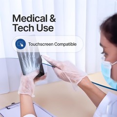 Schneider Clear Vinyl Exam Gloves, 4mil, XL 1000ct Case, LatexFree, Disposabl…