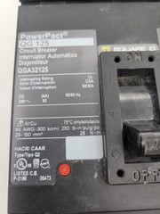 Square D QGA32125 I-Line Circuit Breaker 125A 240V 3P QG 125 PowerPact