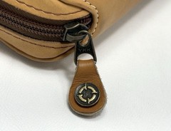 NEW VTG 1996 Franklin Covey SpaceMaker Tan Tobacco Leather Zip Planner 10×7 MINT