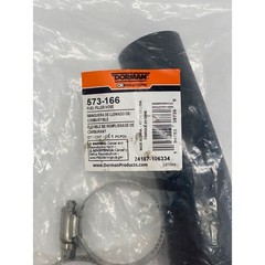 Dorman 573-166 Fuel Filler Hose with Clamps Black Rubber OE Replacement