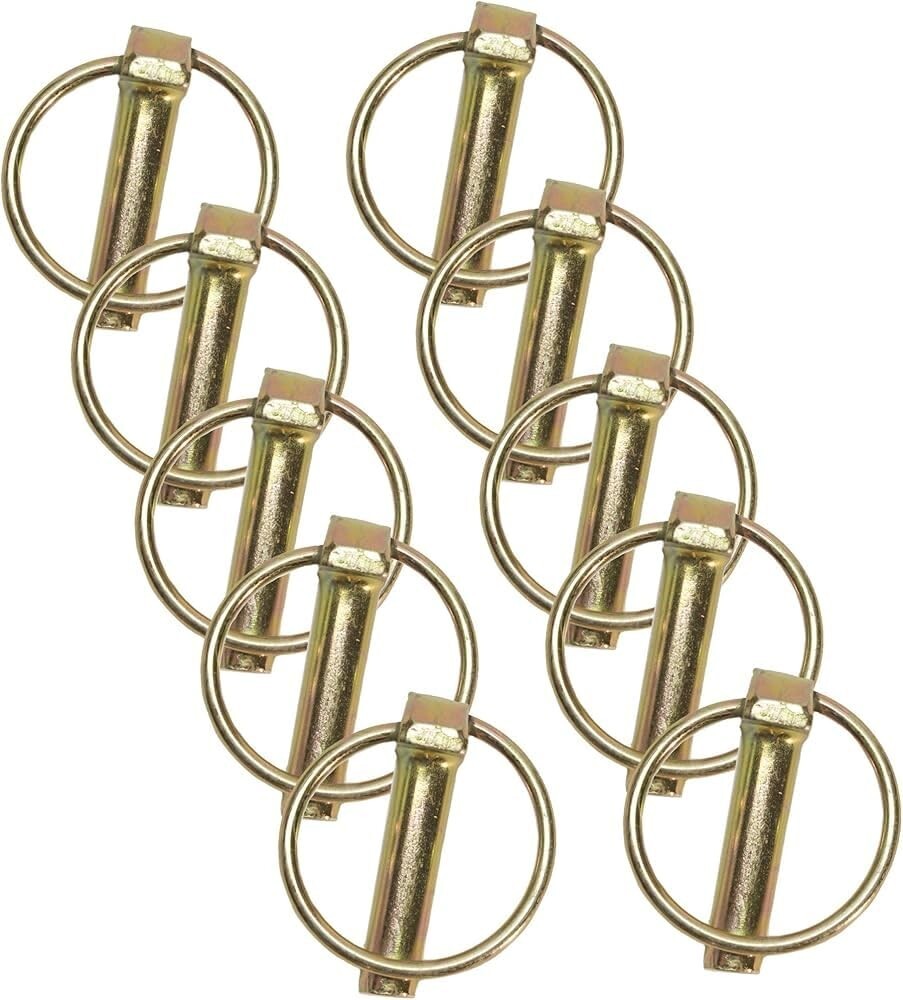 10 Pack of Tractor Implement Lynch Pins with Ring 7/16″ x 1-3/4 Inch 873-2703