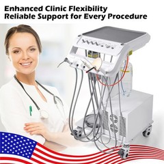 Portable Dental Mobile Delivery Unit with Air Compressor Curing Light Scaler