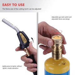 Propane Mapp Gas Torch Kit, Hand Hose 60″ 1.5M, Welding Plumbing HVAC brazing