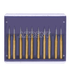 Dental Trimming/Finishing FG Gold Burs Tungsten Carbide For High Speed Handpiece