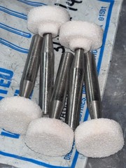 (5) Bay State 3/4” x 1/4” Mounted Stone A/O W203 Rough Abrasive Wheel 2” OAL