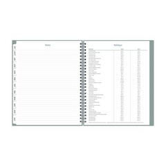 Blue Sky 7″x9″ 2026-2027 Hybrid Work Planner Solid Clary Sage Safety Wirebound