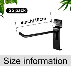 Corrosion Resistant Gridwall Peg Hooks – 25 Pack, Heavy Duty Maximizes Storage
