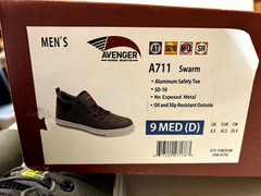 New Avenger A711 Swarm Work Sneaker Shoes, Safety Toe Slip Resis, Men’s Size 9 M