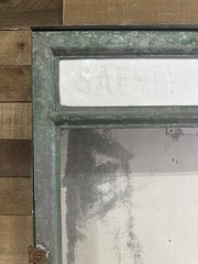 Vintage Large Safety First Supply Co Safety Bulletins Display Case Milk Glasstop