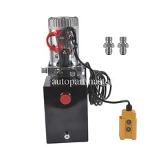 Hydraulic Power Unit 6 Quart Single Acting Dump Trailer Pump 3200PSI 2.0 GPM 12V