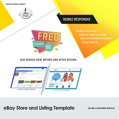 2020 ebay Store Design &Listing Template Responsive With FREE LOGO BANNER DESIGN