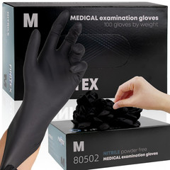 FINITEX – Black Nitrile Disposable Gloves, 5Mil, Powder-Free, Medical Exam Latex