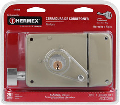 Truper 43583 / CS-70DB – Right Rim, Deadbolt Rim Door Lock Set, Standard Gray