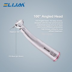 NSK Ti-MAX X95L Style Dental 1:5 LED Fiber Optic Contra Angle Handpiece Red Ring