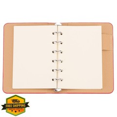 PATIKIL A7 Red 6 Ring Binder Cover