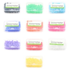 10Packs Dental Autoclavable 135ºC Bands Ring Recognition Silicone Color Large