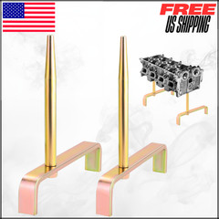 Cylinder Head Stand Holder Engine Bracket Tool W/ Tapered Mandrels Storage 2PC
