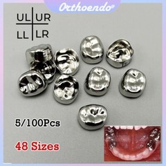 5 Pcs Stainless Steel Dental Kids Primary Molar Crowns Pediatric crown 48 Sizes