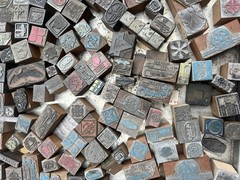 150+ Lot Lead Printing Letterpress Printer Type Block Typesetting Print Cut