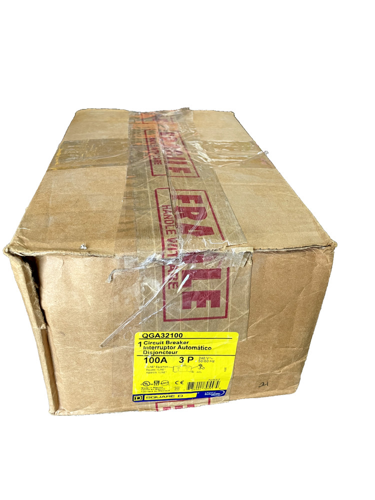 (1) NEW Square D QGA32100 3p 240v 100a I-Line Circuit Breaker !!NEW IN BOX!!