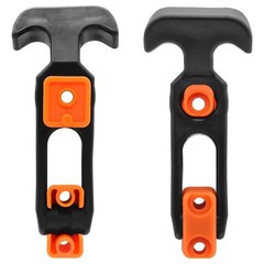 BokWin 2 Pcs Rubber Draw Latch T Handle,4.3 Inch Flexible 4.3 inch, Orange