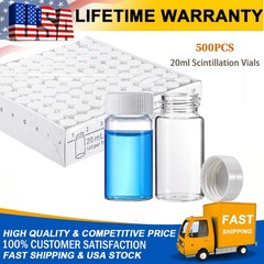 500pcs 20ml Scintillation Vials Borosilicate Glass Sample Vials Counting Vial ﻿