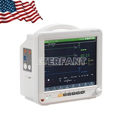 12-Inch Patient Vital Signs Monitor Multi-Parameter ECG/NIBP/TEMP/RESP/SPO2/PR