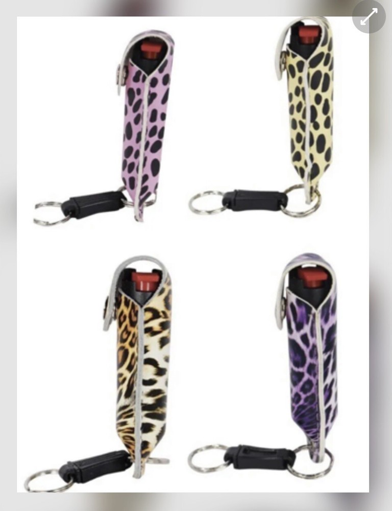 Pepper Spray 1/2 oz WOMEN Self Defense SAFETY Security Keychain FASHION Holster