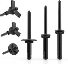 60Pcs Tri-Fold Rivets, Tri Grip Aluminum Pop Blind Rivets with Waterproof O Ring