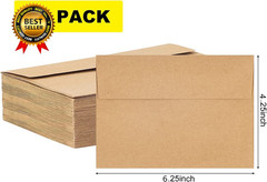 50 Pack Kraft Envelopes 4 X 6 Inch Brown Kraft Paper Envelopes for Invitat…