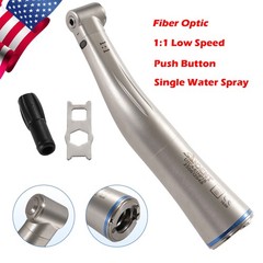 1-5 SANDENT LED Dental 1:1 Fiber Optic Contra Angle Low Speed Handpiece NEW