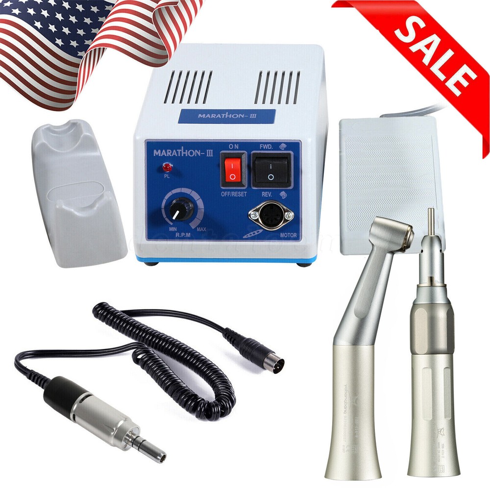 Dental Lab Electric Marathon Micromotor Polisher/Contra Angle/Straight Handpiece