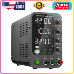 DC Power Supply Variable, 0-32V 0-10A Switching Bench Power Supply with 20W U…