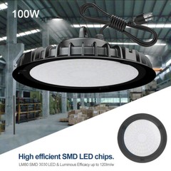 10Pack UFO Led High Bay Light 100W Commercial Industrial Garage Gym Light 6000K