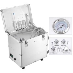 Portable Dental Delivery Unit Treatment Air Compressor Syringe Suction 4 Hole