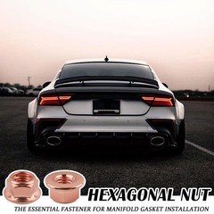 10PCS M8×1.25 Exhaust Manifold Gasket Nut,Professional Hexagonal Exhaust Nut …
