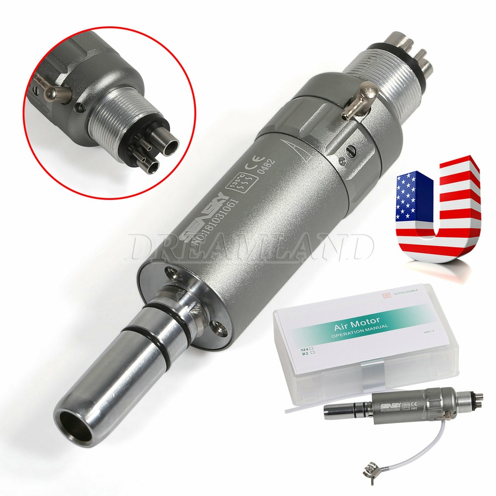 Dental Slow Low Speed E-type Air Motor Micromotor 4 Hole Handpiece Fit NSK X’s