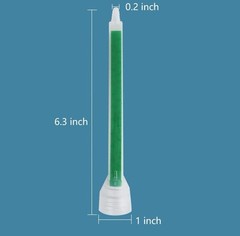 50 Pieces Mixing Nozzle Static Mix Adhesive Tip Square Mixer Epoxy Like Six10®