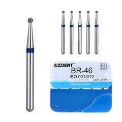 20Packs AZDENT Dental FG Diamond Burs For High Speed Handpiece Medium FG 1.6mm