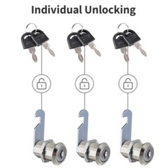 Lot Modern Cabinet RV Cam Locks Keyed Alike Secure Drawer File 3/4″ 1″ 1-1/8″