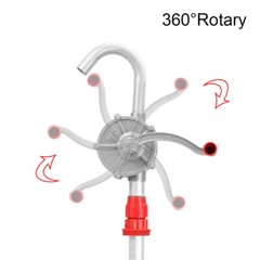 Drum Rotary Barrel Pump Hand Crank Diesel Fuel Oil Transfer Pump 55 Gallon+Tape