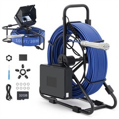 Zelcan 4.3 Inch 98ft/30m Self-Leveling Sewer Camera 8500mAh for Drain Pipe IP68