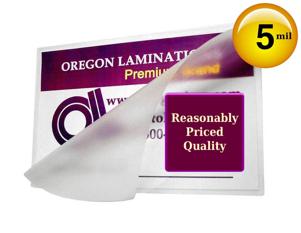 500/pack Hot 5 Mil Business Card Laminating Pouches 2-1/4 x 3-3/4 by OregonLam