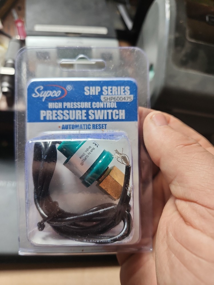 Supco SHP600475 High Pressure Switch, Opens 600 Psi