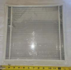 Ceiling/Wall Return Air Grille 12 In W X 11.5 In H Opening White Thick Aluminum