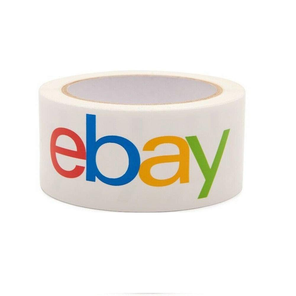 Official eBay 2 inches wide, 2 millimeters thick, 75 yards long, White/Blue