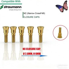 5Pcs ITI Titanium Healing Abutment & Closure Cap Screw Straumann BL / BLT NC/RC
